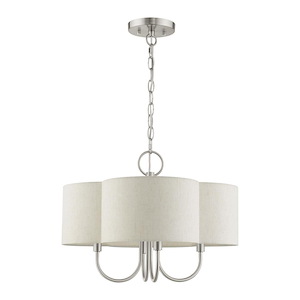 Solstice - 4 Light Chandelier in French Country Style - 18 Inches wide by 13.63 Inches high
