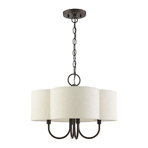 Solstice - 4 Light Chandelier in French Country Style - 18 Inches wide by 13.63 Inches high