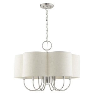 Solstice - 7 Light Chandelier in French Country Style - 24 Inches wide by 18.75 Inches high