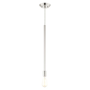Prague - 1 Light Pendant in Industrial Style - 5.13 Inches wide by 24.5 Inches high - 939544
