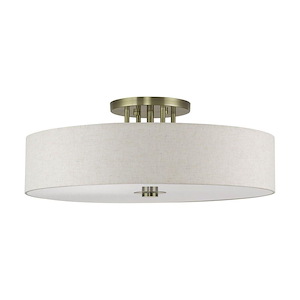 Monroe - 6 Light Extra Large Semi-Flush Mount-11.25 Inch Tall and 30 Inch Wide - 1391687