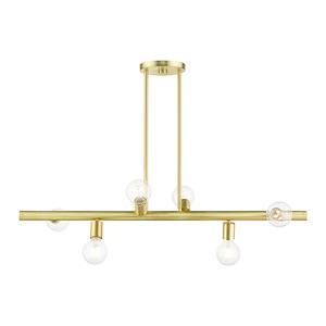 Bannister - 6 Light Linear Chandelier in Mid Century Modern Style - 6 Inches wide by 16.75 Inches high - 1011994
