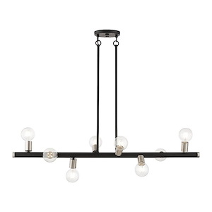 Bannister - 8 Light Large Linear Chandelier In Modern Style-19.5 Inches Tall and 6 Inches Wide