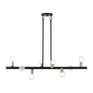 Bannister - 8 Light Large Linear Chandelier In Modern Style-19.5 Inches Tall and 6 Inches Wide - 1297245