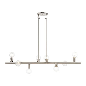 Bannister - 8 Light Large Linear Chandelier In Modern Style-19.5 Inches Tall and 6 Inches Wide - 1297245