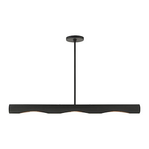 Novato - 3 Light Linear Chandelier in Contemporary Style - 6 Inches wide by 10.75 Inches high