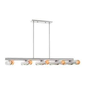 Novato - 10 Light Linear Chandelier in Contemporary Style - 22 Inches wide by 13.25 Inches high