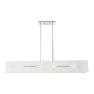 Soma - 4 Light Linear Chandelier in Contemporary Style - 8 Inches wide by 12 Inches high