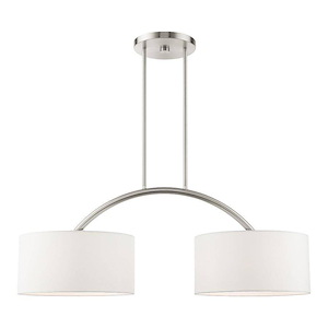 Meridian - 2 Light Linear Chandelier in Modern Style - 14 Inches wide by 20 Inches high