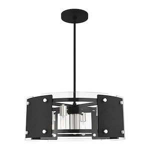 Barcelona - 7 Light Pendant in Industrial Style - 27.25 Inches wide by 17.75 Inches high
