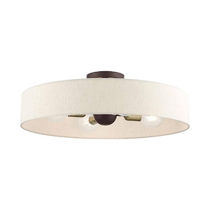 Venlo - 4 Light Semi-Flush Mount in Modern Style - 22 Inches wide by 7 Inches high