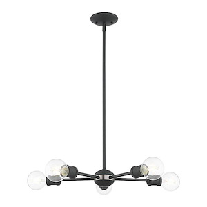 Lansdale - 5 Light Chandelier in Industrial Style - 19 Inches wide by 11.25 Inches high