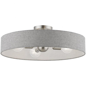 Elmhurst - 4 Light Large Semi-Flush Mount In Timeless Style-7 Inches Tall and 22 Inches Wide