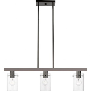 Munich - 3 Light Linear Chandelier In Contemporary Style-14.5 Inches Tall and 4.5 Inches Wide - 1219934