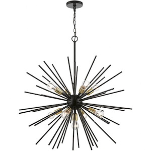Tribeca - 9 Light Foyer Pendant In Sculptural Style-34.38 Inches Tall and 34 Inches Wide