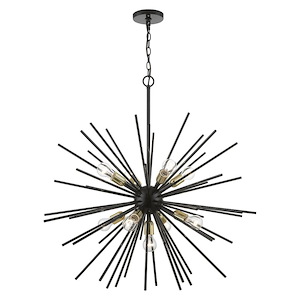Tribeca - 9 Light Foyer Pendant In Sculptural Style-34.38 Inches Tall and 34 Inches Wide - 1219918