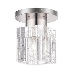 Rotterdam - 1 Light Semi-Flush Mount In Traditional Style-8 Inches Tall and 7 Inches Wide