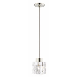 Rotterdam - 1 Light Pendant in Contemporary Style - 5 Inches wide by 15.25 Inches high