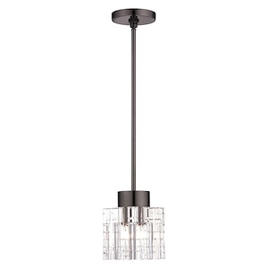 Rotterdam - 1 Light Semi-Flush Mount-15.25 Inches Tall and 5 Inches Wide