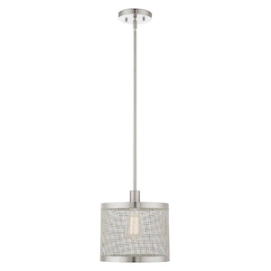 Industro - 1 Light Pendant in Contemporary Style - 10 Inches wide by 18.25 Inches high