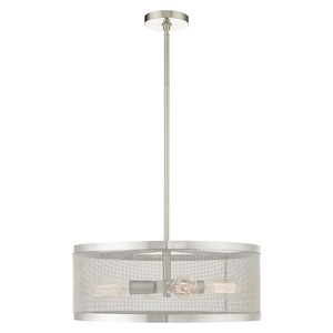 Industro - 4 Light Chandelier in Contemporary Style - 20 Inches wide by 16 Inches high