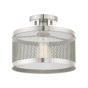 Industro - 1 Light Semi-Flush Mount in Contemporary Style - 11 Inches wide by 9 Inches high - 939491