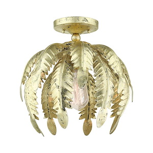 Acanthus - 1 Light Semi-Flush Mount in Coastal Style - 12.63 Inches wide by 11.5 Inches high - 1011956