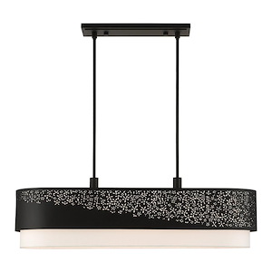 Noria - 6 Light Linear Chandelier in Modern Style - 12 Inches wide by 19.5 Inches high