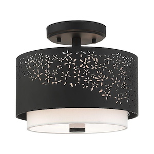 Noria - 2 Light Semi-Flush Mount in Modern Style - 12 Inches wide by 10.75 Inches high