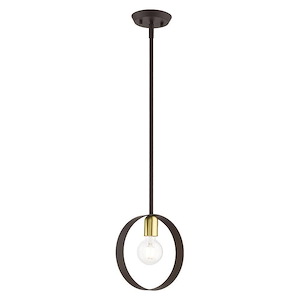 Modesto - 1 Light Pendant in Industrial Style - 5.13 Inches wide by 12.25 Inches high
