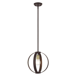 Modesto - 1 Light Pendant in Industrial Style - 12.25 Inches wide by 15.75 Inches high