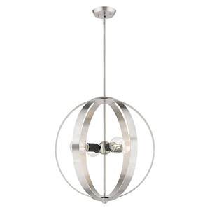 Modesto - 4 Light Chandelier in Industrial Style - 20 Inches wide by 24.75 Inches high