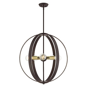 Modesto - 5 Light Chandelier in Industrial Style - 24 Inches wide by 28.75 Inches high