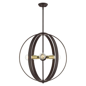 Modesto - 5 Light Chandelier in Industrial Style - 24 Inches wide by 28.75 Inches high