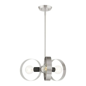 Modesto - 3 Light Chandelier in Industrial Style - 19 Inches wide by 14.75 Inches high