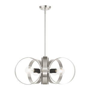 Modesto - 6 Light Chandelier in Industrial Style - 24 Inches wide by 14 Inches high - 1012188