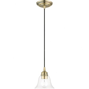 Moreland - 1 Light Pendant In Transitional Style-12.5 Inches Tall and 6.25 Inches Wide