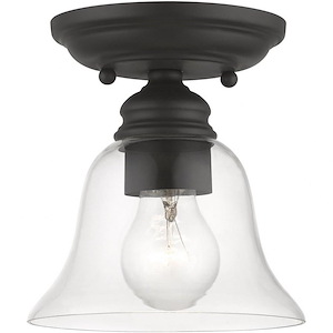Moreland - 1 Light Small Semi-Flush Mount In Transitional Style-6.75 Inches Tall and 6.25 Inches Wide - 1220186