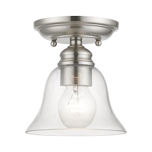 Moreland - 1 Light Small Semi-Flush Mount In Transitional Style-6.75 Inches Tall and 6.25 Inches Wide - 1220186
