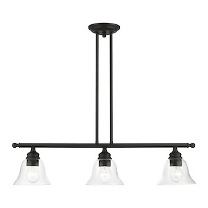 Moreland - 3 Light Linear Chandelier In Transitional Style-14.25 Inches Tall and 6.25 Inches Wide