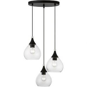 Catania - 3 Light Pendant In Transitional Style-15 Inches Tall and 17.75 Inches Wide