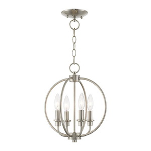Milania - 4 Light Chain Lantern in Farmhouse Style - 12.5 Inches wide by 14.5 Inches high