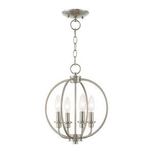 Milania - 4 Light Chain Lantern in Farmhouse Style - 12.5 Inches wide by 14.5 Inches high