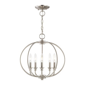 Milania - 5 Light Chain Lantern in Farmhouse Style - 16 Inches wide by 15.25 Inches high