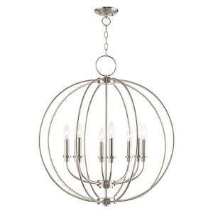 Milania - 8 Light Chandelier in Farmhouse Style - 28 Inches wide by 29.5 Inches high