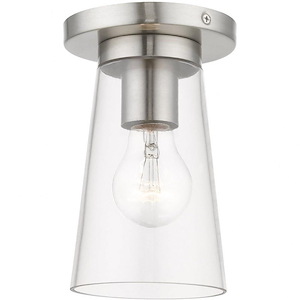 Cityview - 1 Light Small Flush Mount In Contemporary Style-7.25 Inches Tall and 4.75 Inches Wide - 1219882