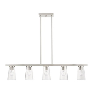 Cityview - 5 Light Linear Chandelier In Contemporary Style-14.25 Inches Tall and 4.75 Inches Wide - 1219891