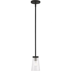 Cityview - 1 Light Mini Pendant In Contemporary Style-15 Inches Tall and 4.75 Inches Wide