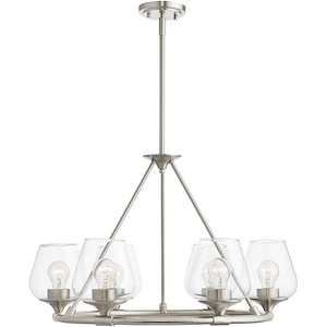 Willow - 6 Light Chandelier In Transitional Style-18.75 Inches Tall and 26 Inches Wide - 1219941