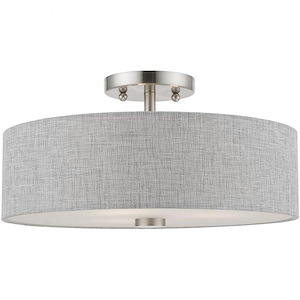 Dakota - 3 Light Semi-Flush Mount In Transitional Style-7.5 Inches Tall and 15 Inches Wide - 1219912